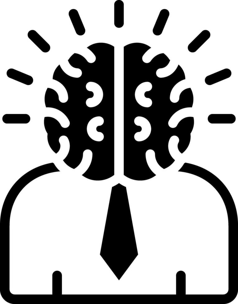 solid icon for mind vector