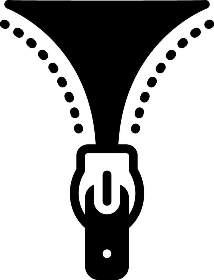 solid icon for zipper vector