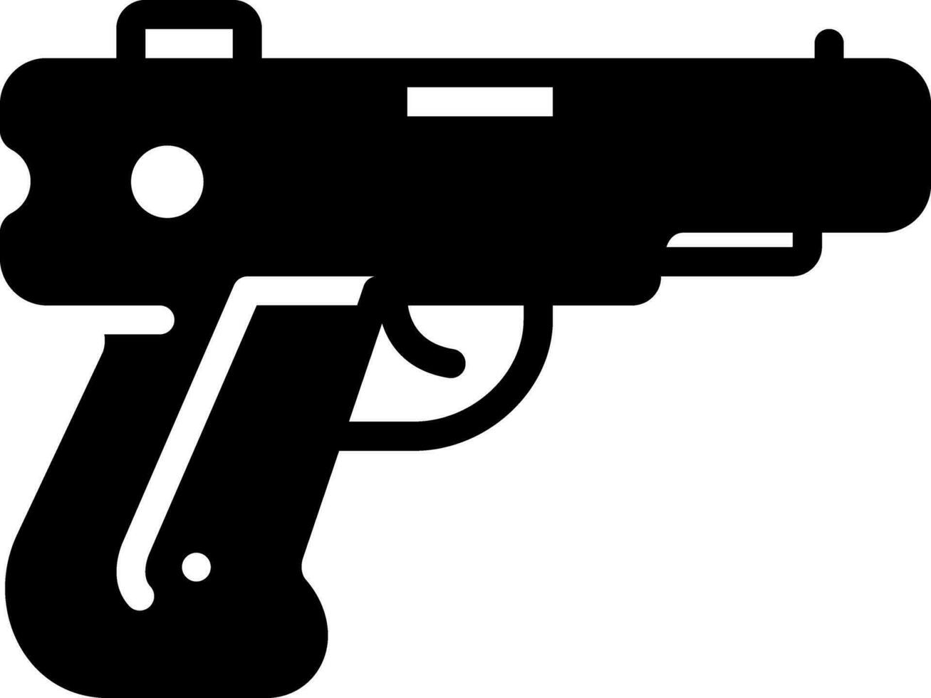 sólido icono para pistola vector