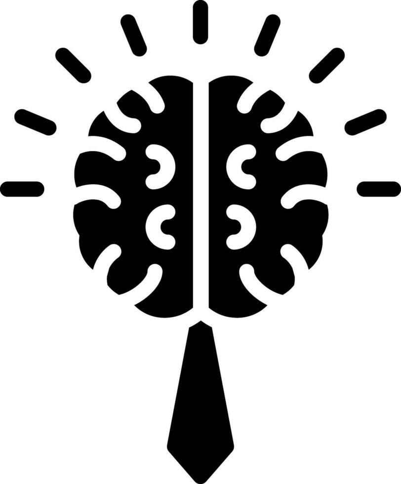 solid icon for mind vector