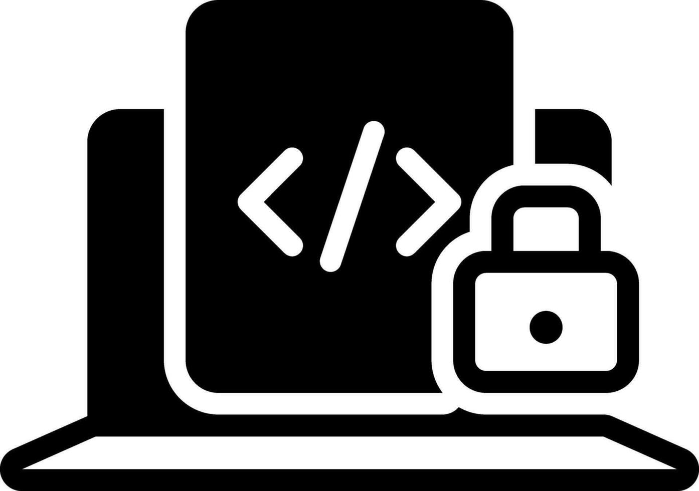 solid icon for refer secure vector
