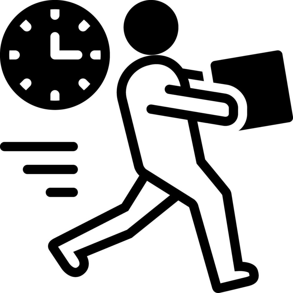solid icon for expedite vector