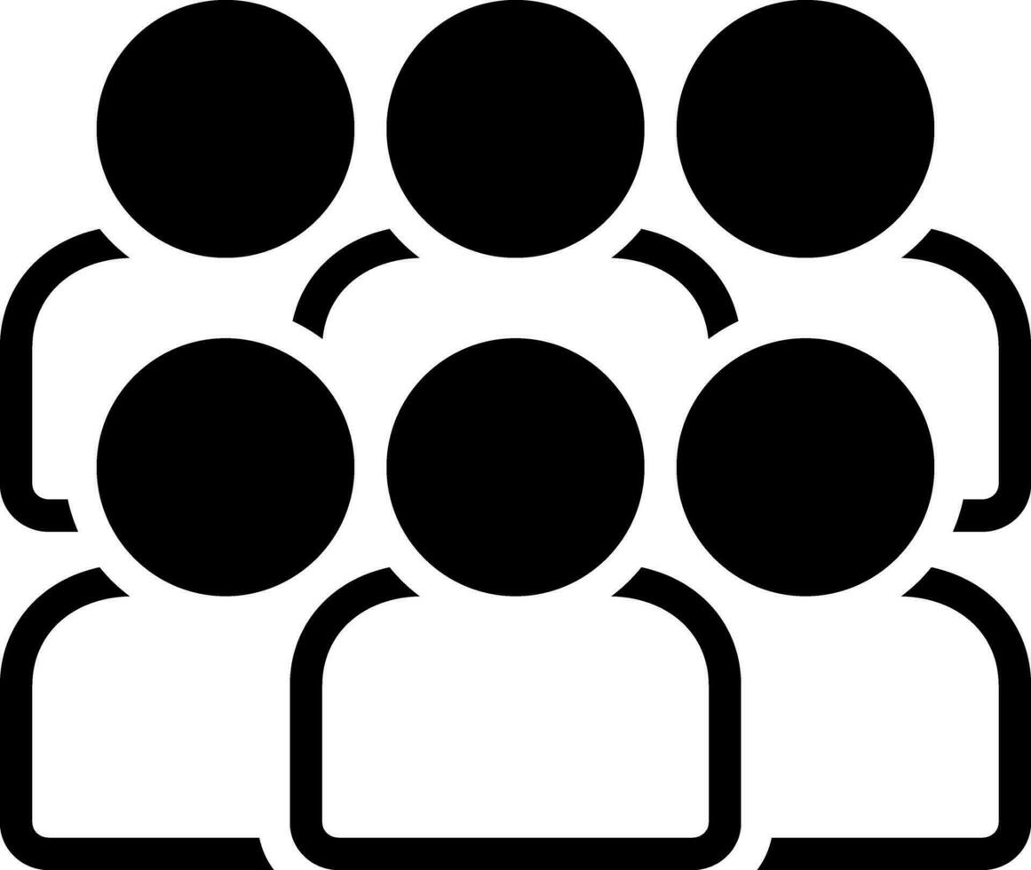 solid icon for people vector