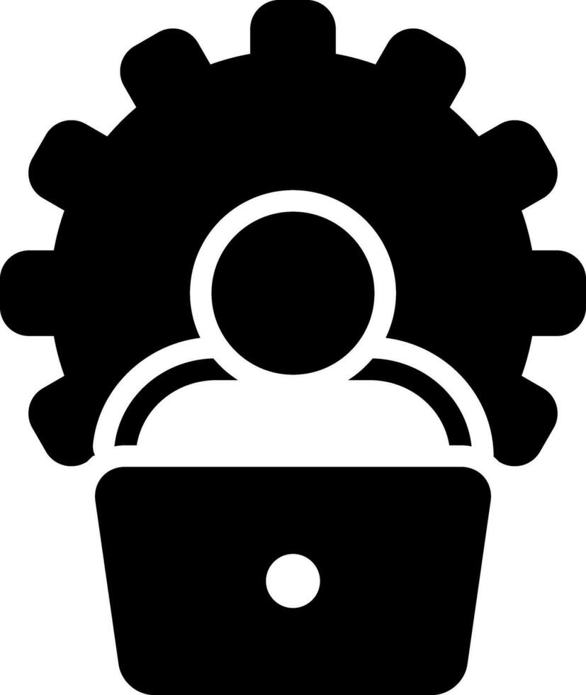 solid icon for administrator vector