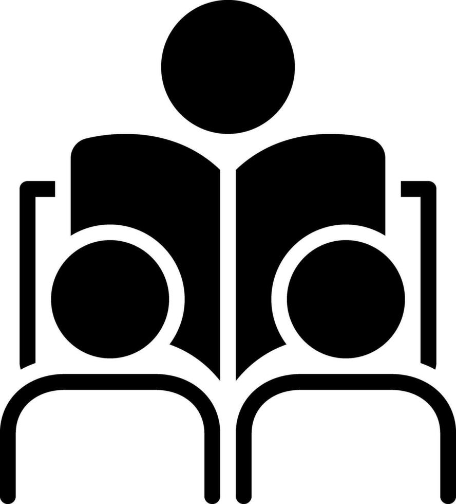solid icon for lesson vector