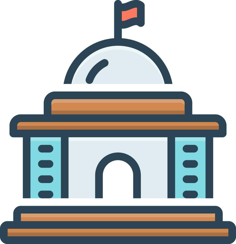 color icon for government vector
