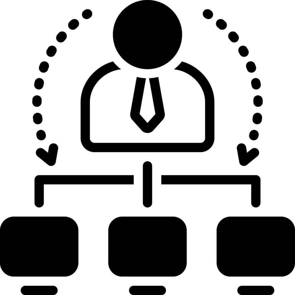 solid icon for administrator vector