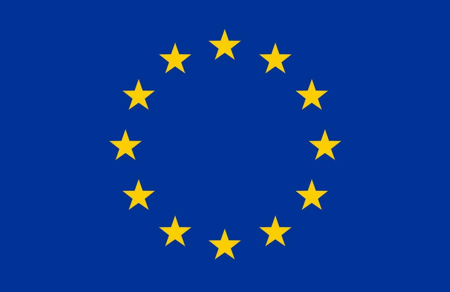 Flag of Europe. Yellow stars are arranged in a circle on a blue horizontal background. Vector. vector