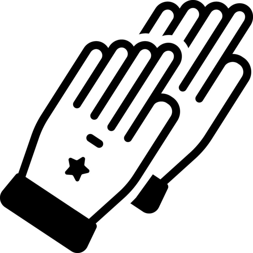 solid icon for glove vector