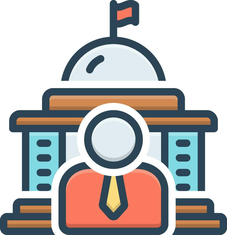 color icon for governor vector