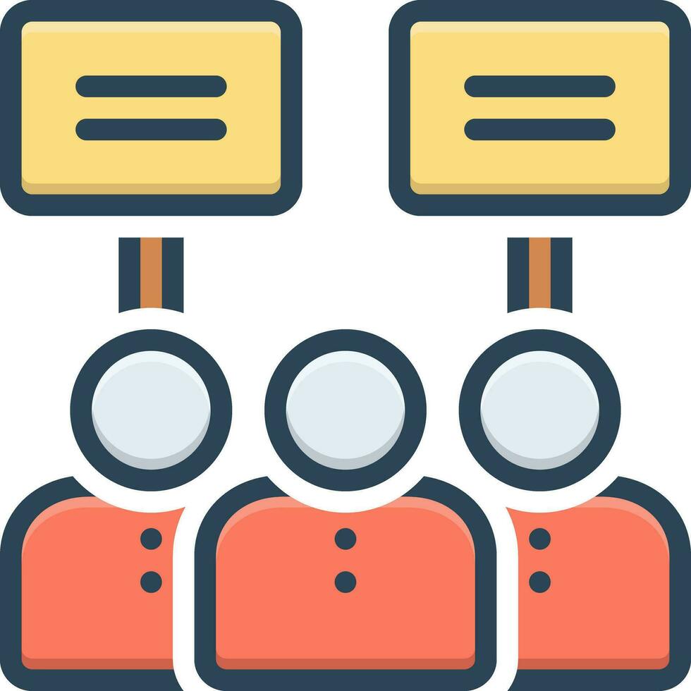 color icon for demonstration vector