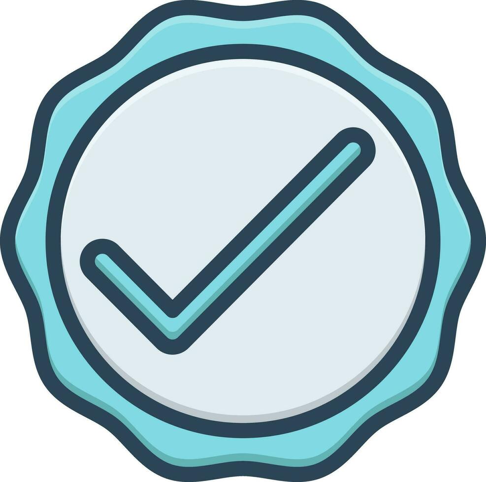 color icon for acceptance vector