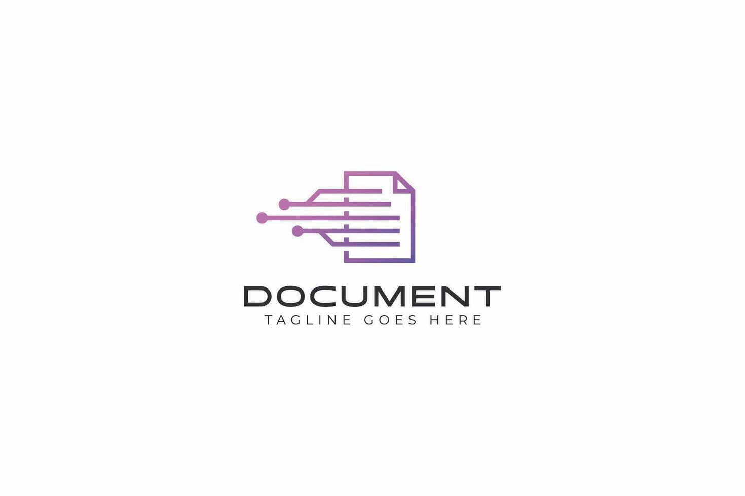 documento archivo compartiendo red negocio tecnología logo concepto vector