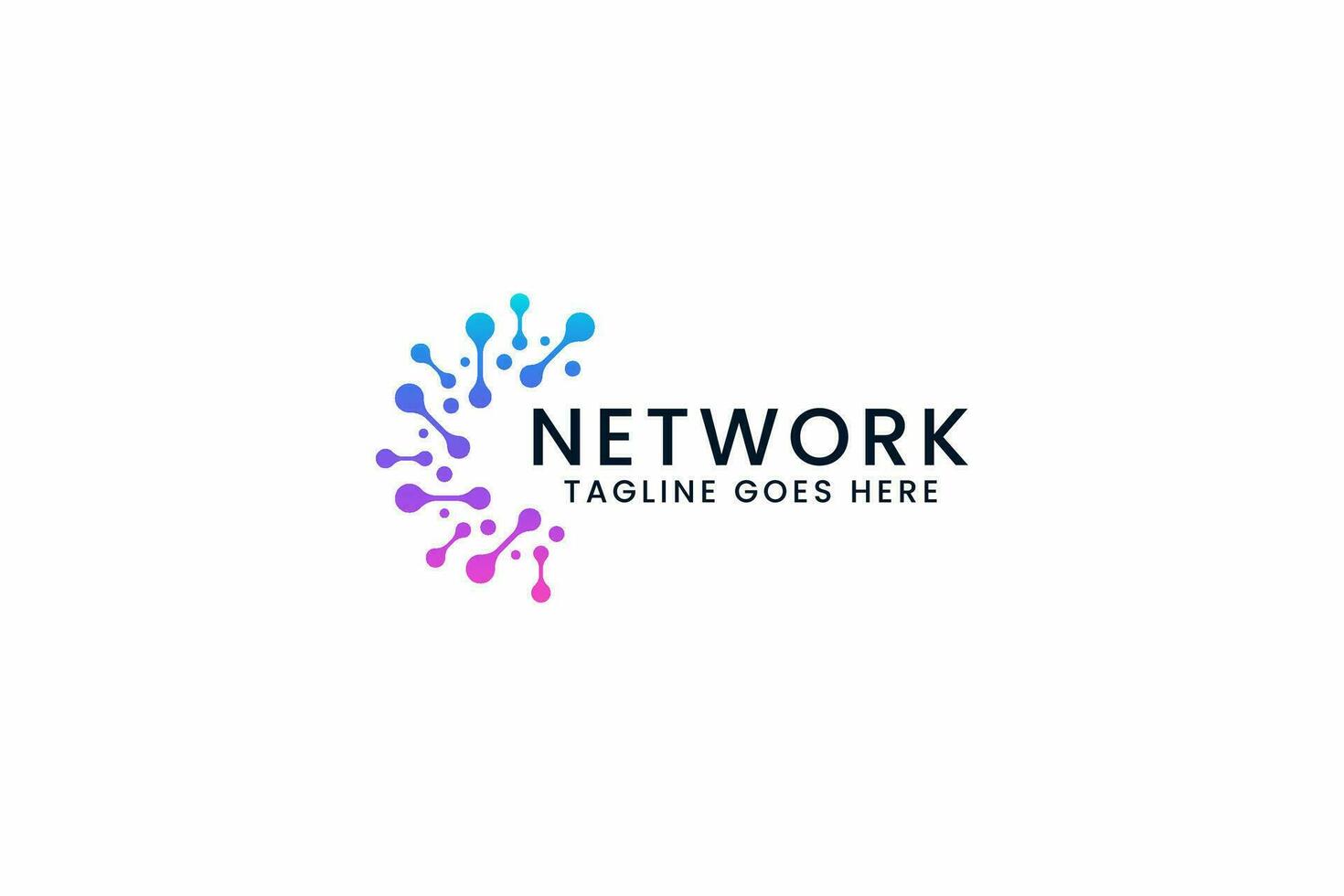 Network Science Data Technology Logo Business Company Connection Sign Symbol vector