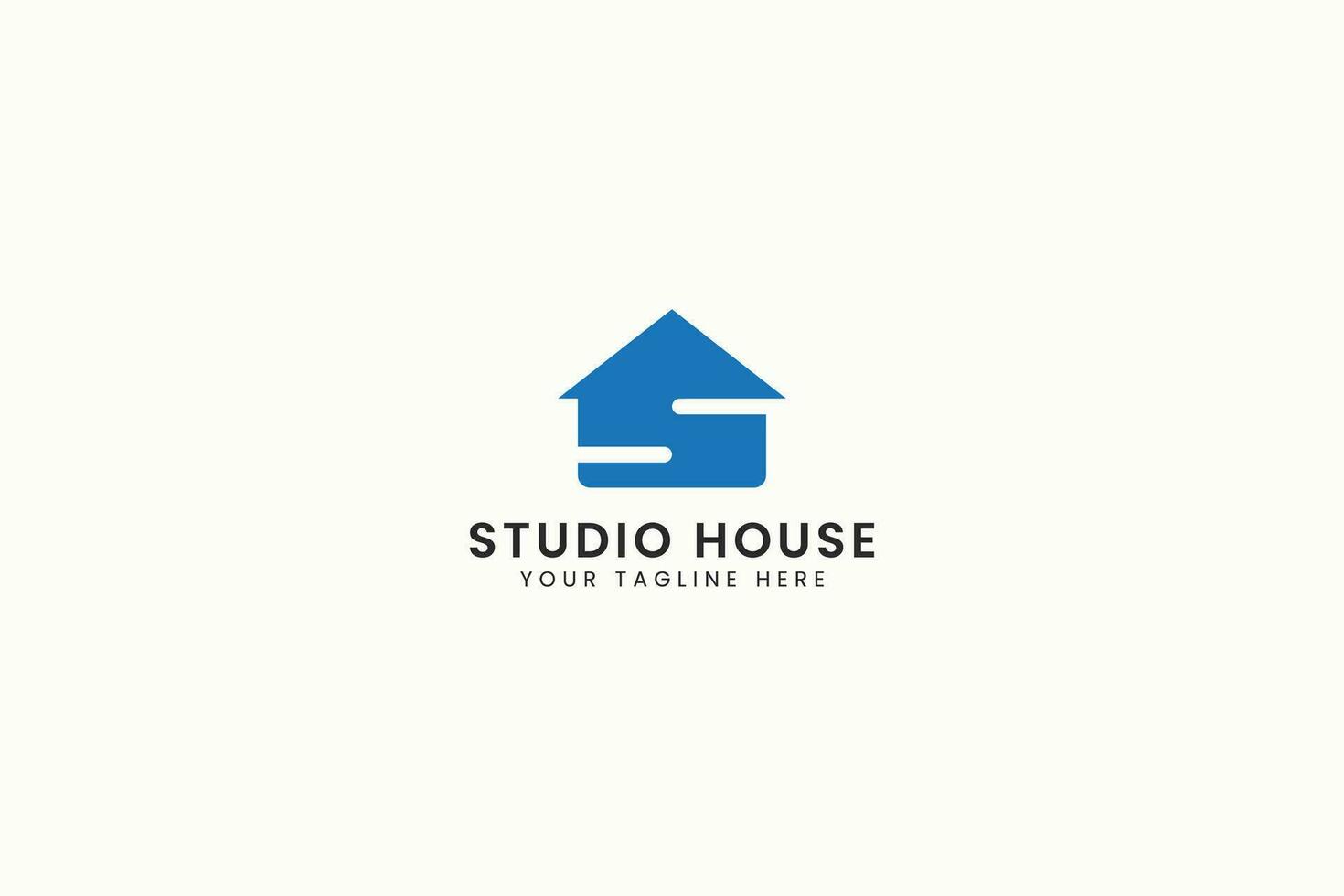 Logo Letter S and Home Shape Concept for Business House Construction and Design Studio Architecture vector