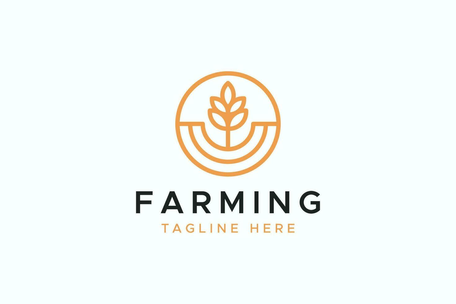 Farming Grain Wheat Simple Abstract Logo Badge Template. vector