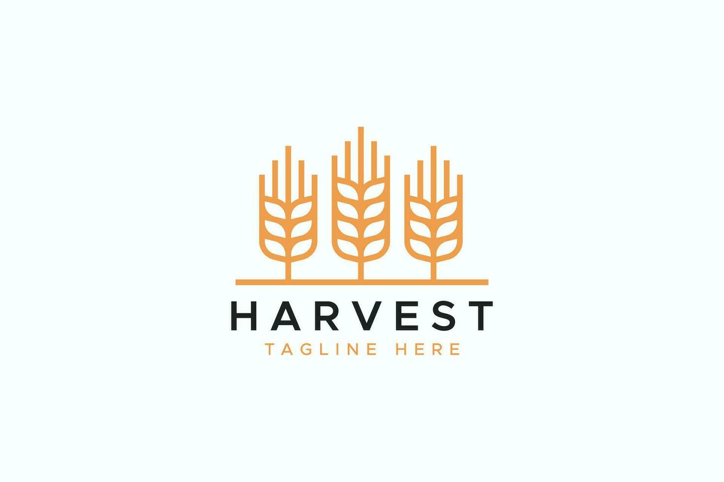 Harvest Agricultural Field for Organic Product Bakery, Cereals Flour and Wheat Plant vector