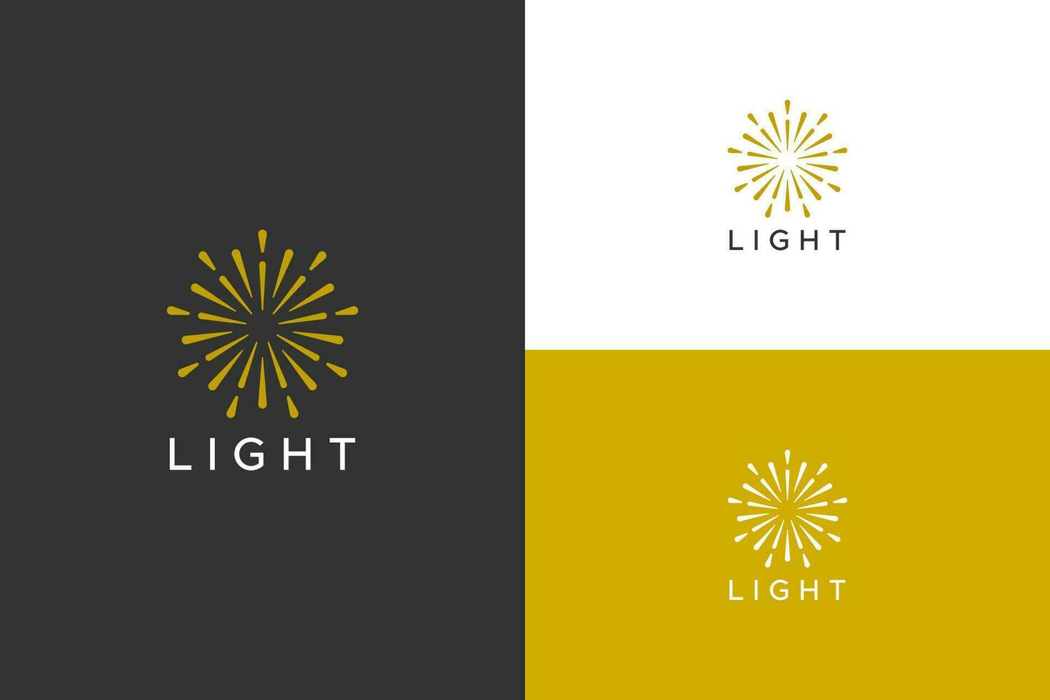 Light Sun Modern and Simple Concept Mobile App and Web Template Symbol Icon Logo vector