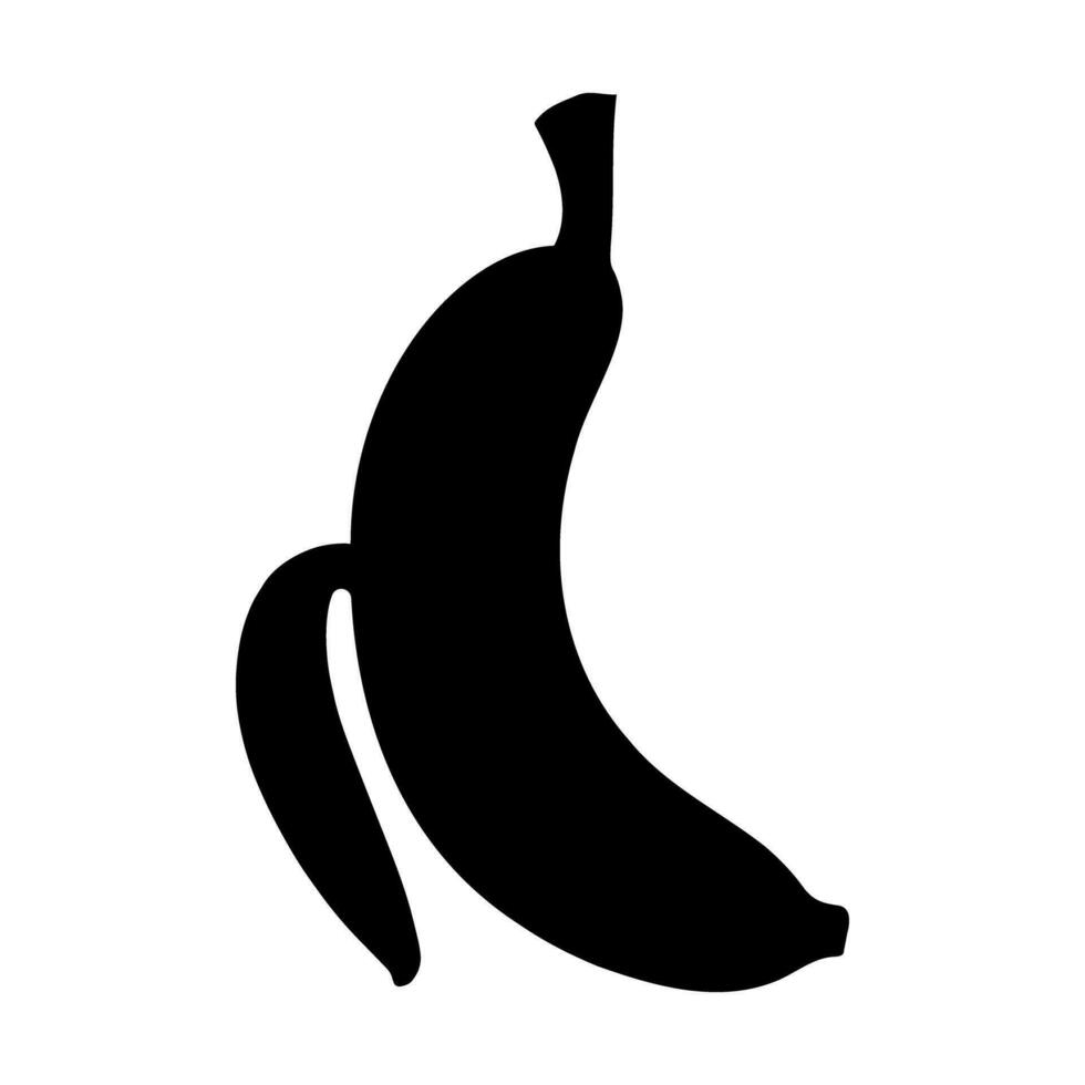 Banana silhouette isolated. Vector illustration