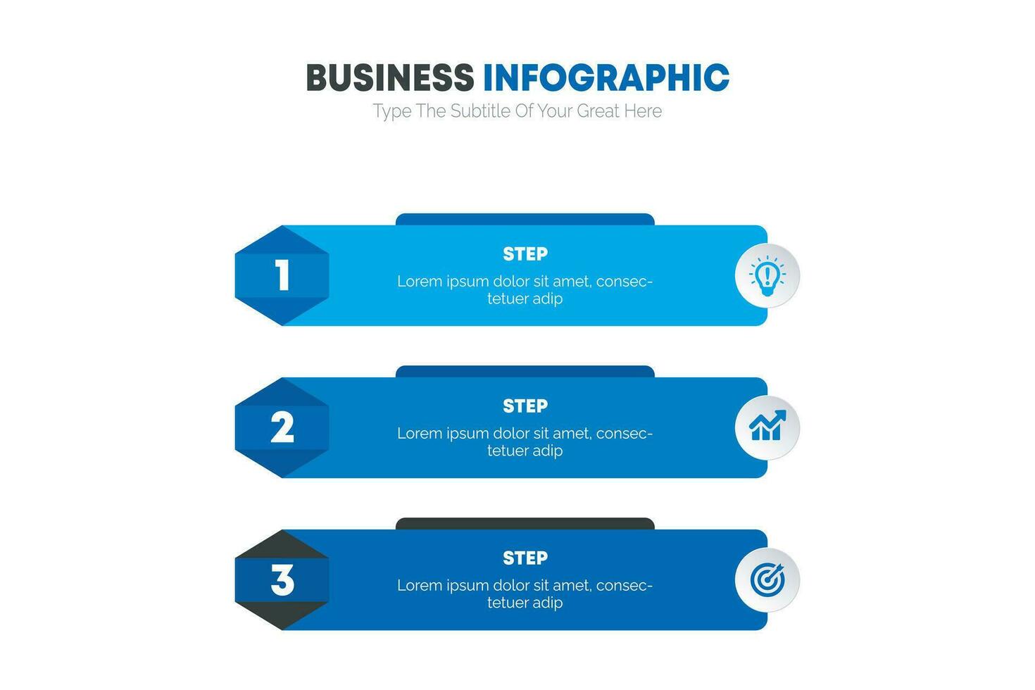 vector ilustración infografia diseño modelo márketing información con 3 opciones o pasos