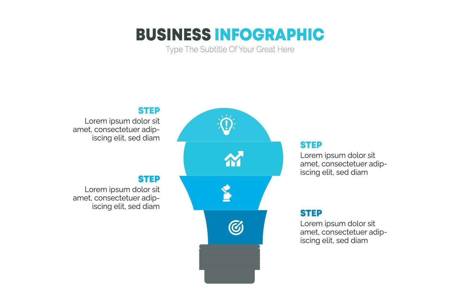 Business steps infographic design 5 steps vector