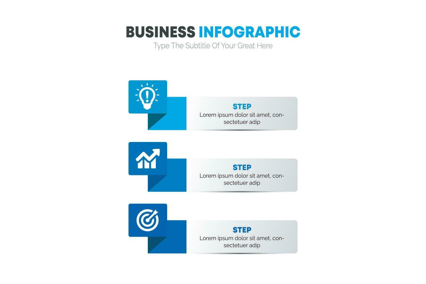 Vector illustration infographics design template marketing information with 3 options or steps