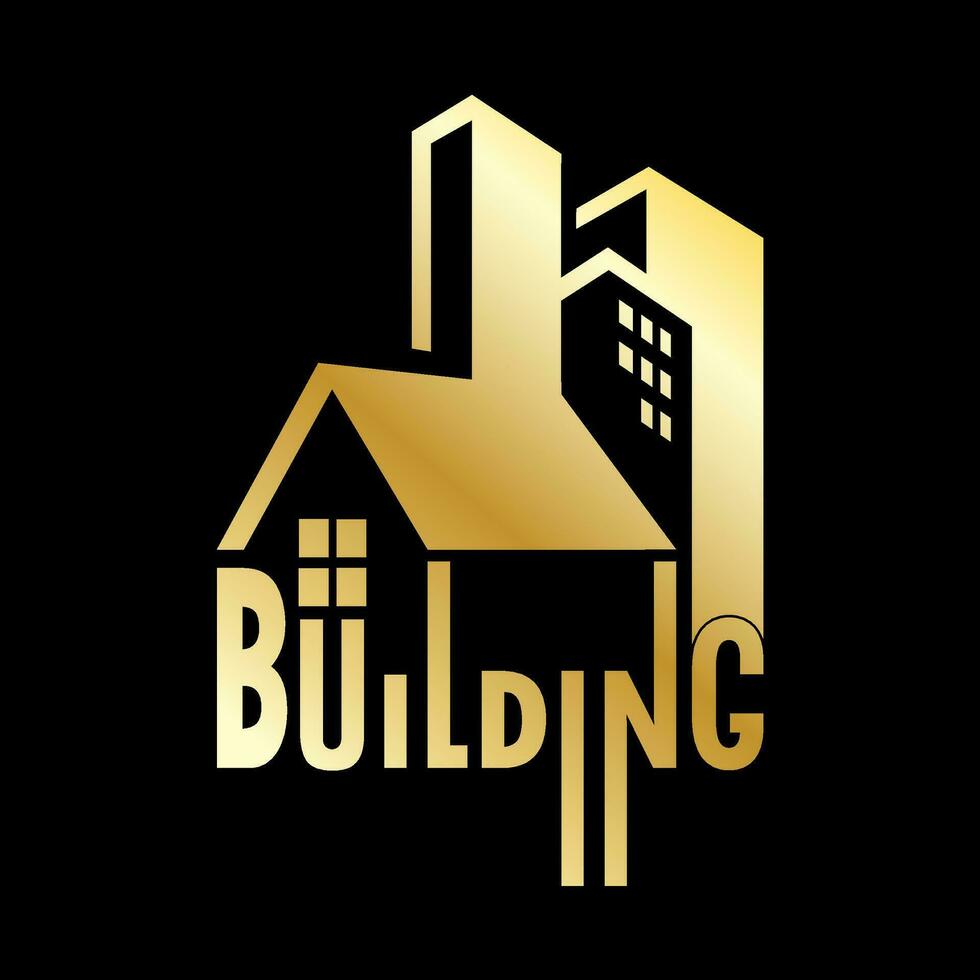 free vector gold building logo design