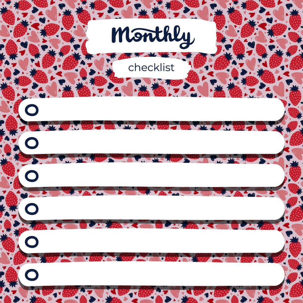 Cute scrapbook templates for planner. Notes, to do, to buy, to read with illustrations about love, romance, Valentine's day. With printable, editable illustrations. For school and university schedule vector