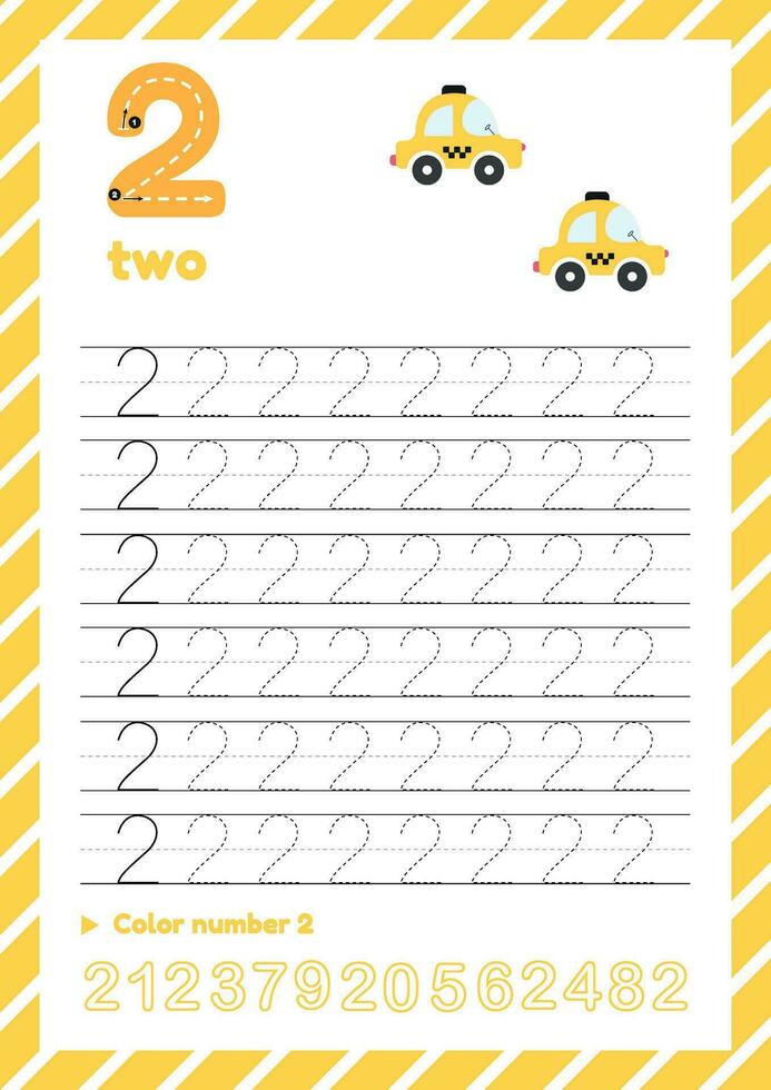 Learn number two. Count and write vector