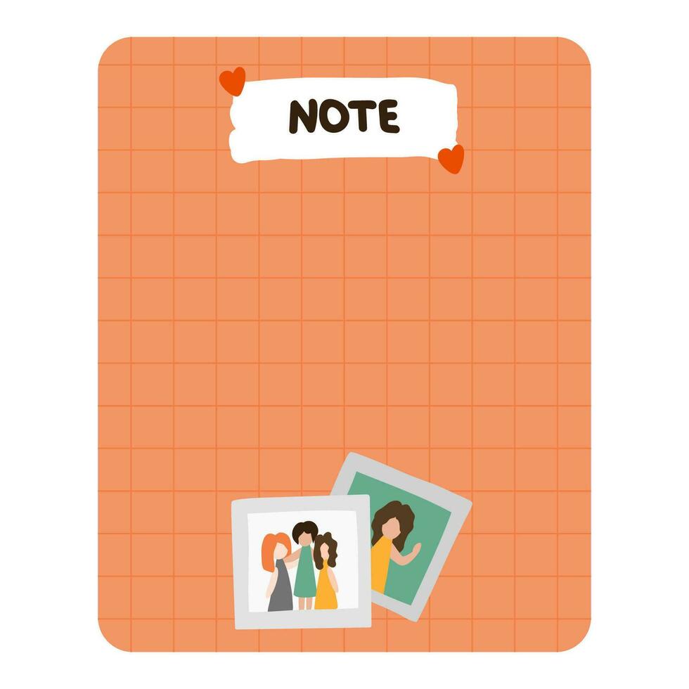 Cute scrapbook templates for planner. Notes, to do, to buy and other with colorful illustrations about work life balance. With printable, editable illustrations. For school and university schedule vector