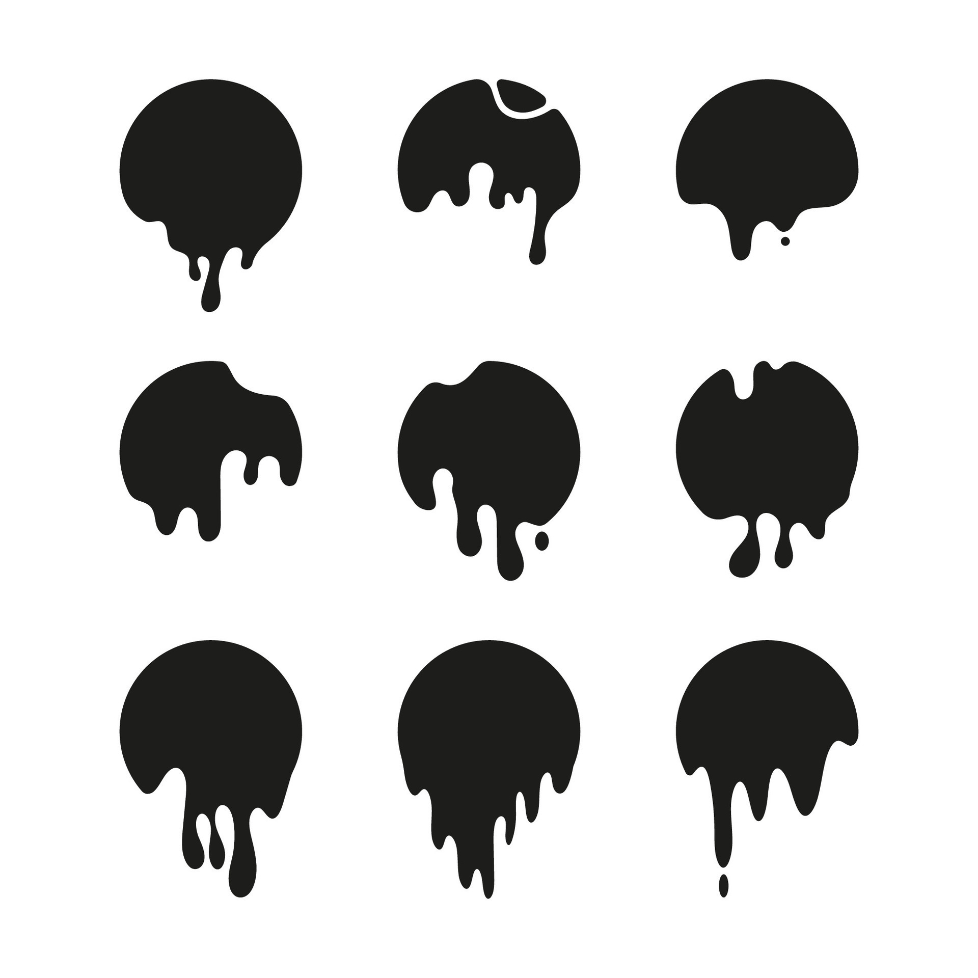Ink drip splash. Isolated spots of paint. Ink splashes stencil 26767990