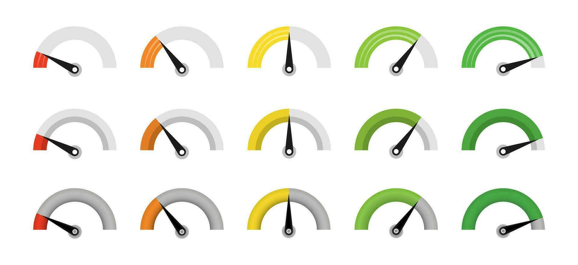 Dashboard colorful to speedometer icons set. Set of color vector. Internet speed sign. vector