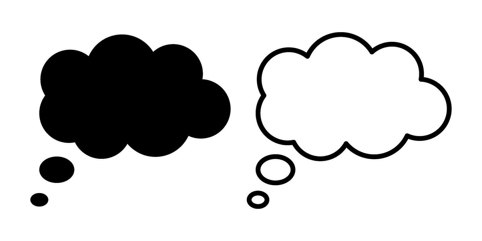 Speech bubble icon. Thinking icon vector