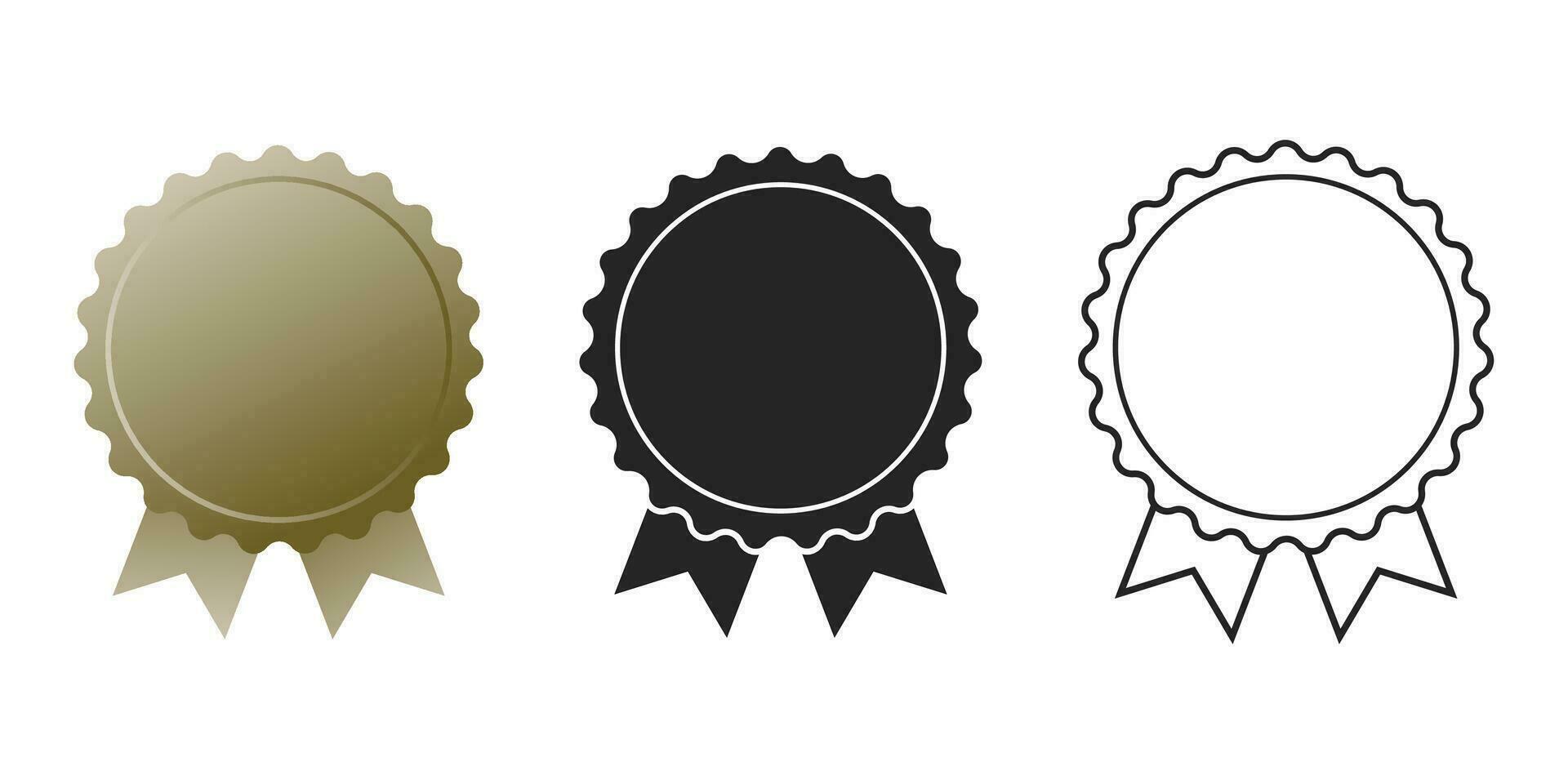 Awards set icon. ribbons set. vector