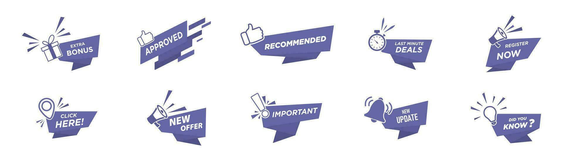 Sales banners set. Banners offer vector