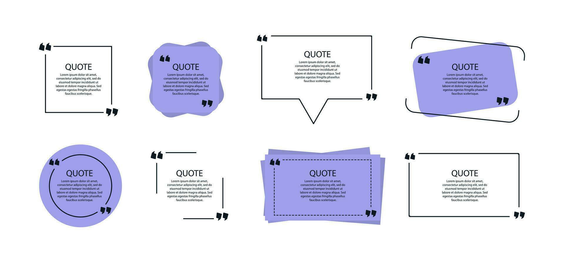 Quote in frame with quotation marks           colored background vector