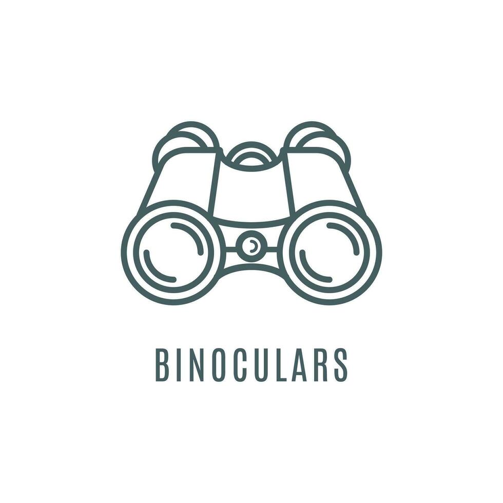 Binoculars icon line style icon, style isolated on white background. Vector. vector