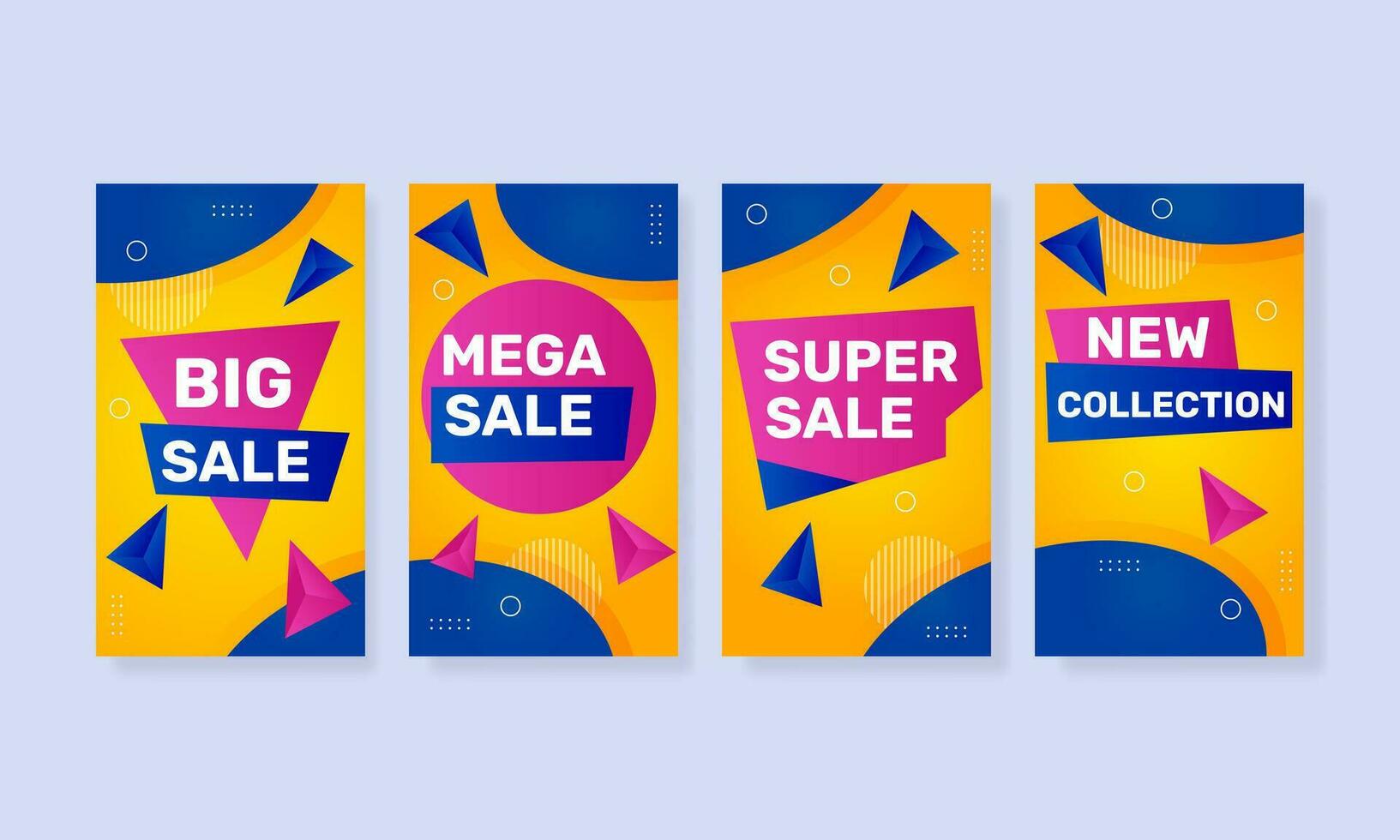 Mega sale social media stories. - Vector. vector