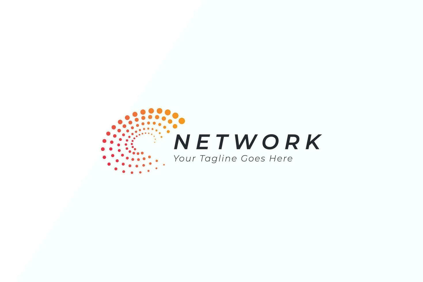 Network Communication Digital Internet Global Technology Business Company Dots Concept Logo vector