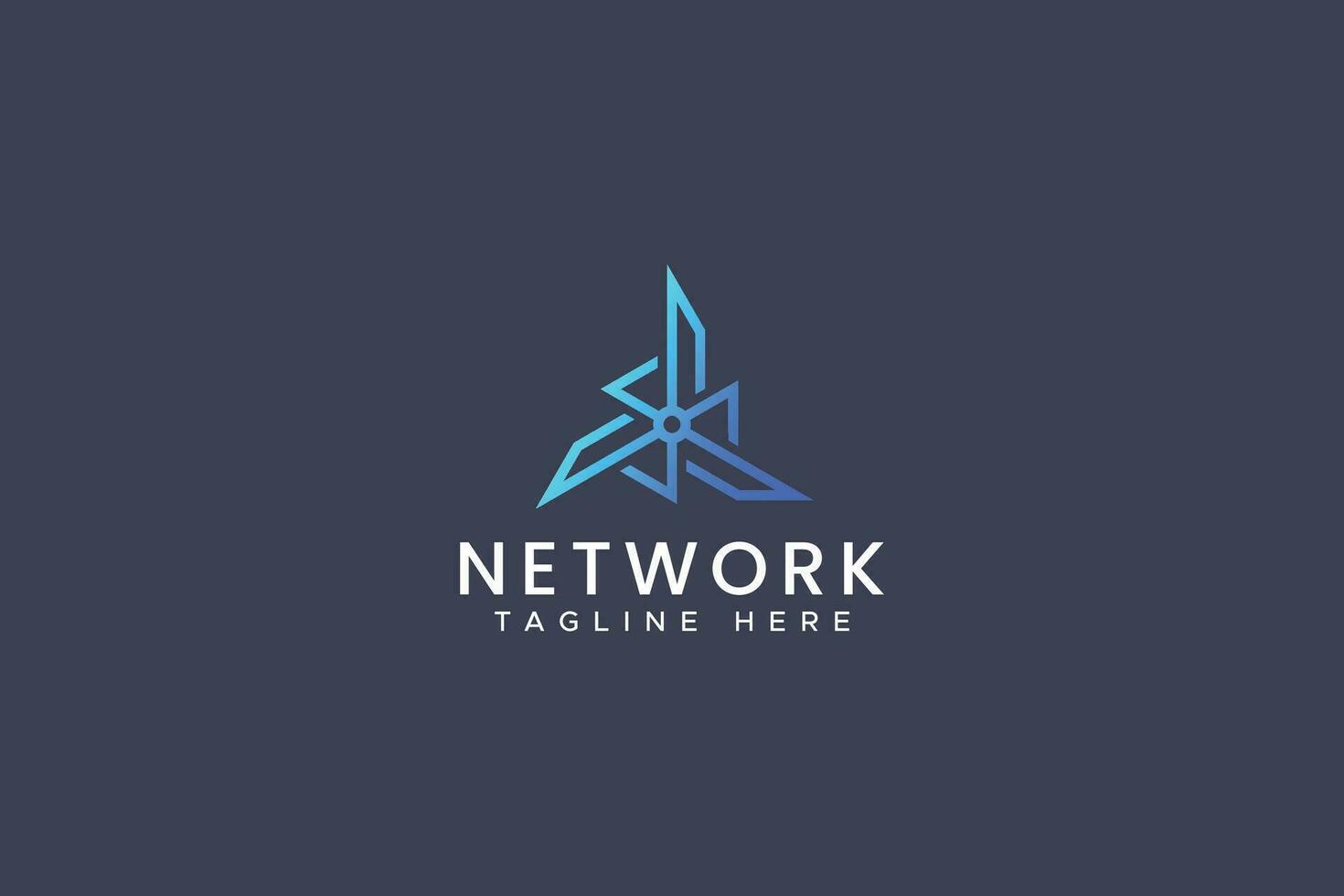 Central Network Business Global Communication Developer Building Connection Logo vector