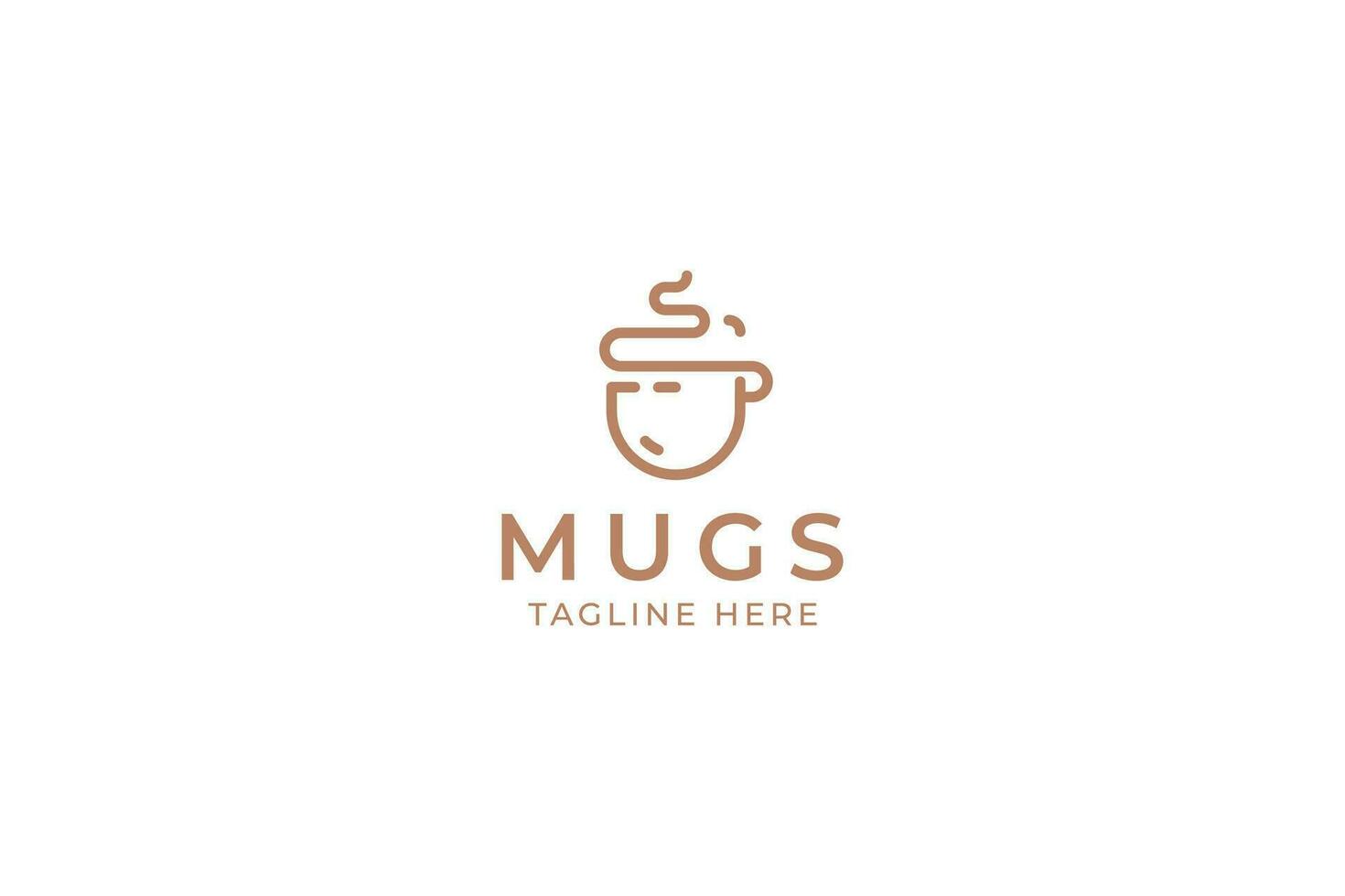 Mugs Face Abstract Icon Logo Beverage Business Coffee and Hot Drink vector