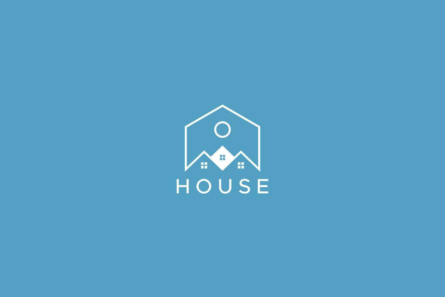 Sun House Abstract Logo Real Estate and Property Business vector