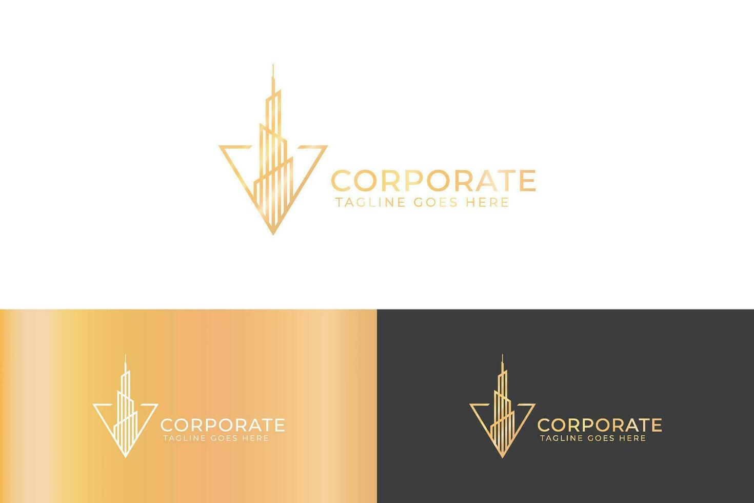 Building Construction Skyline City and Town Business Development Luxury Concept Logo vector