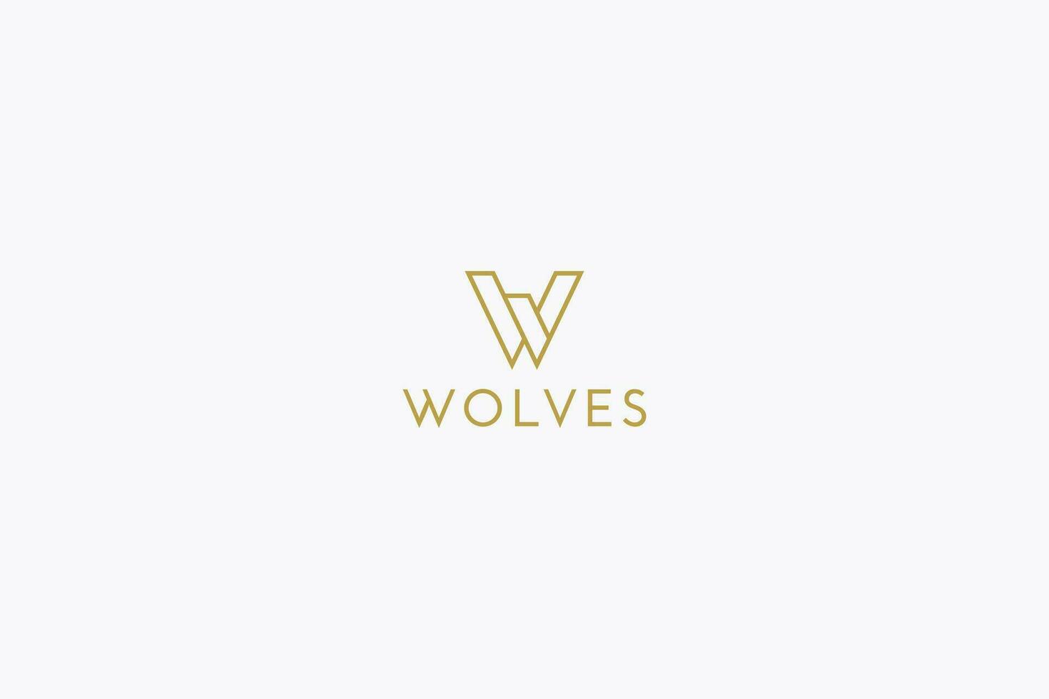 Letter W Minimalist Sharp and Strong Geometric Line Style Logo Concept. vector