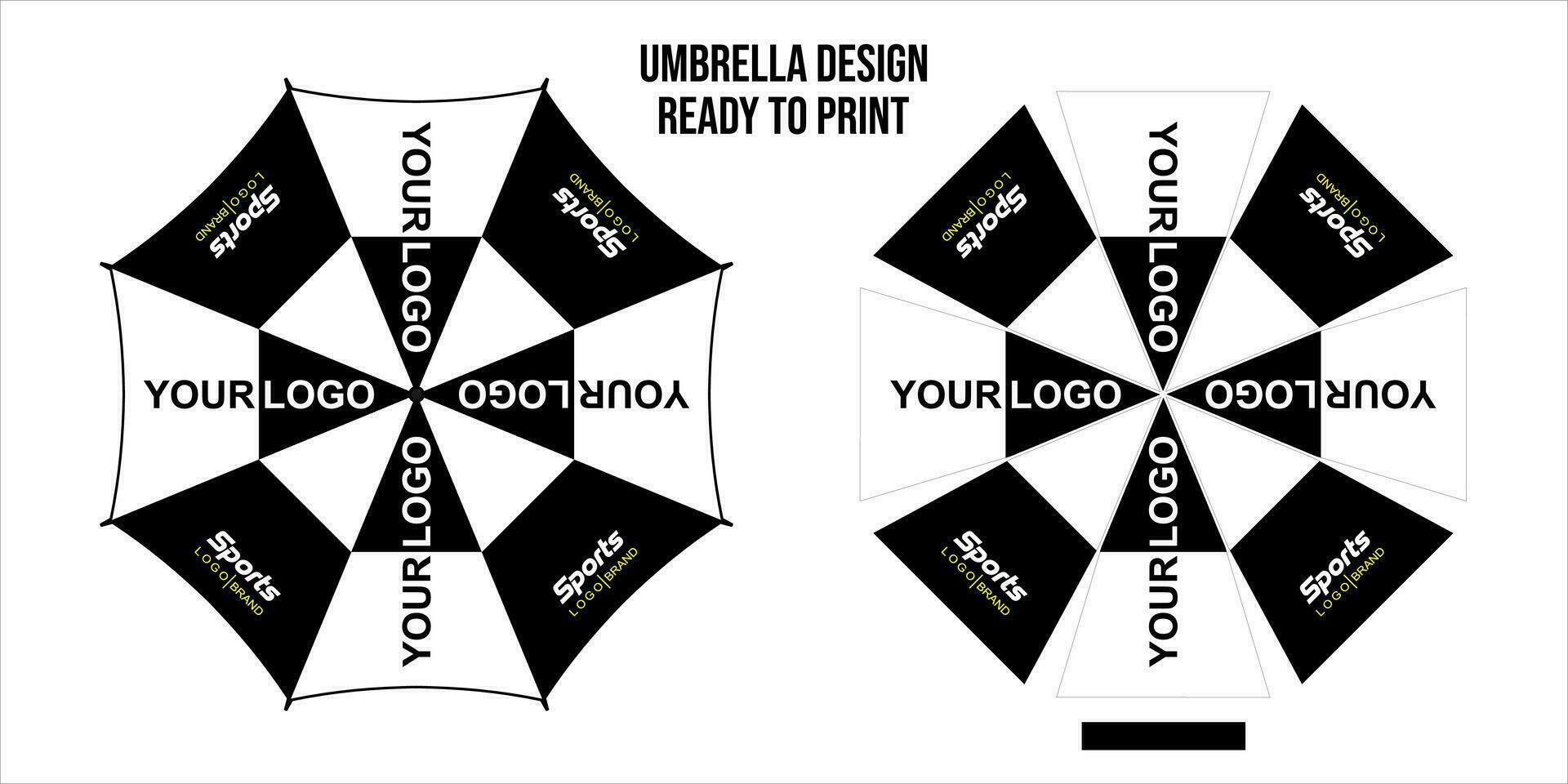 paraguas diseño, parte superior ver en blanco fundamento, abrió redondo lluvia paraguas impresión vector ilustración