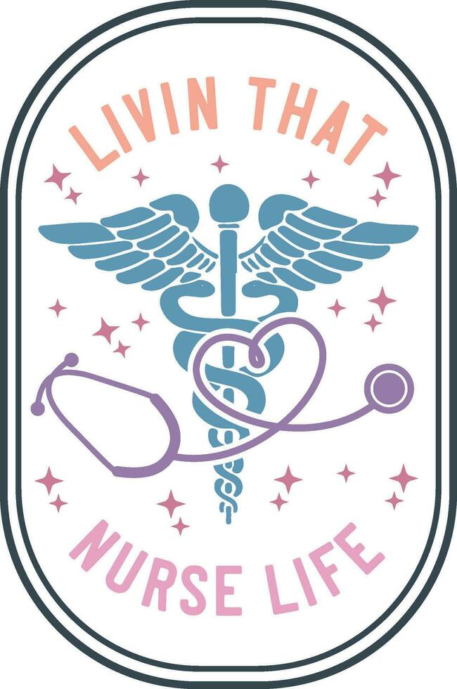 Retro Nurse Sublimation Design,Vector File vector