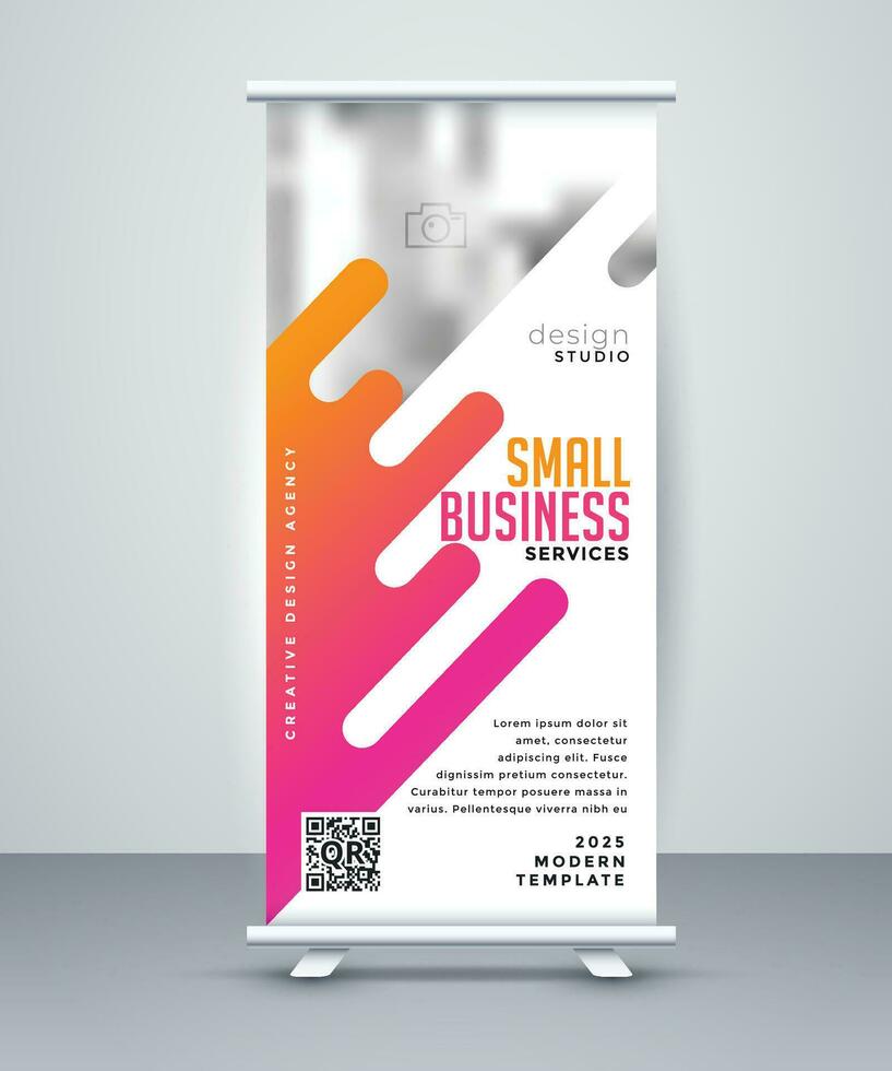 banner corporativo enrollable vector