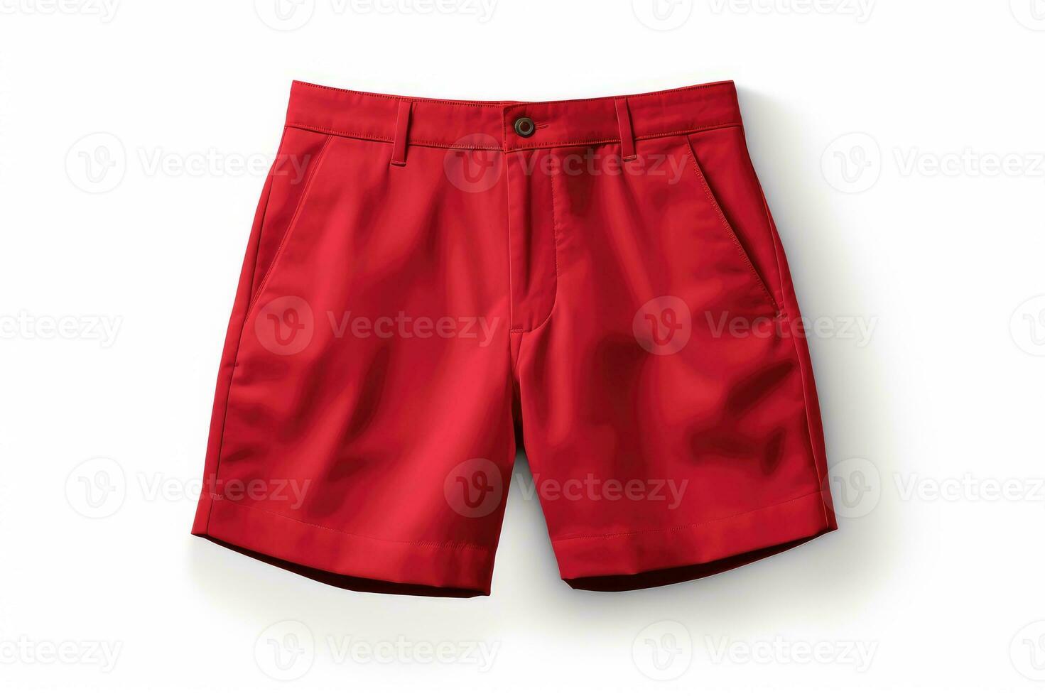 rojo verano pantalones cortos aislado en blanco antecedentes. generativo ai foto