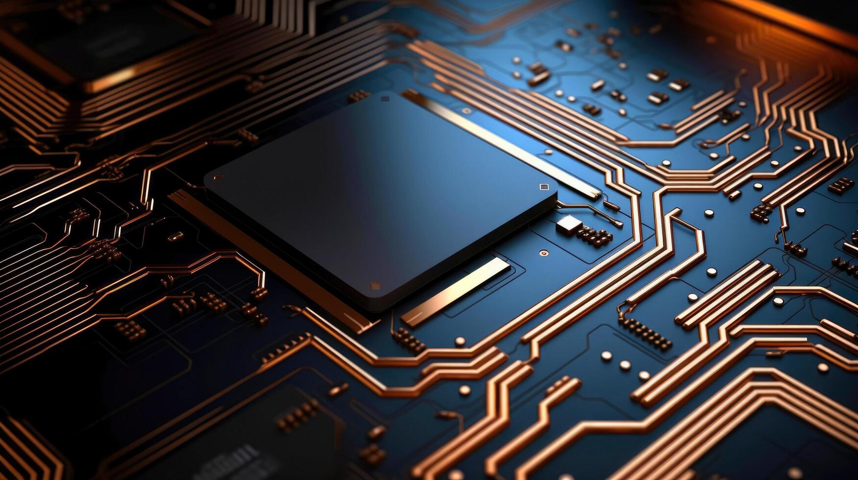 Close-up of circuit board. Electronic computer hardware technology. Motherboard digital chip. blurred concept, illustration photo