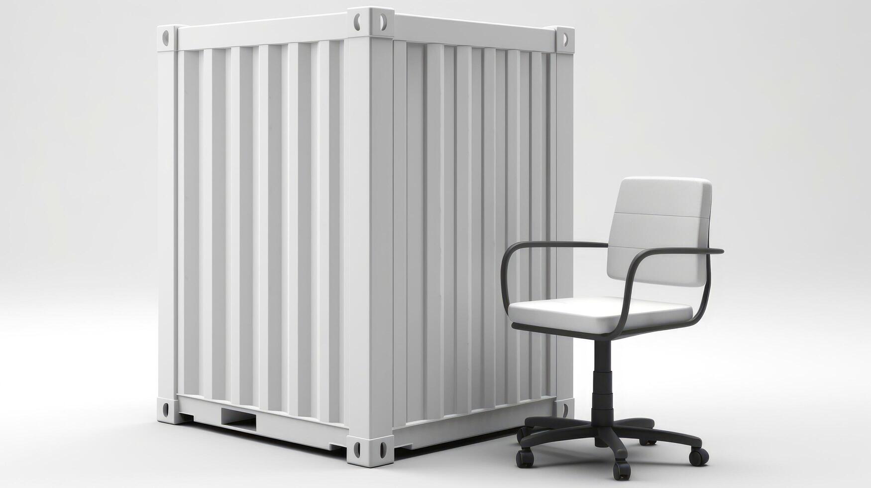 Mobile office buildings or container site office for construction site. Shipping container. Portable house and office cabins, illustration photo
